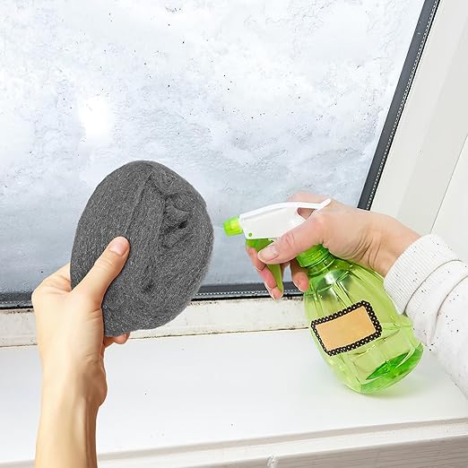 Veemoon 2 Rolls #0 Steel Wool Pads, Flexible Wire Mesh for Polishing, Cleaning, and Rust Removal on Wood and Metal Surfaces, Reusable Polishing Steel Wool Fabric for Household