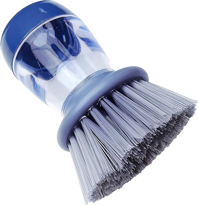 All Purpose Liquid Dispensing Cleaning Brush, Good Grips Soap Dispensing Palm Brush, Soap Dispensing Palm Brush for Dish Kitchen Scrubber with Sturdy Nylon Bristles, Dish Brush with soap Dispenser
