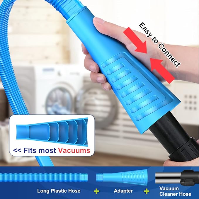 Sealegend 2 Pieces Dryer Vent Cleaner Kit, Dryer Lint Vacuum Attachment with Dryer Lint Remover Brush for Power Washer and Dryer Vent Vacuum Hose Cleaner Replacement Parts