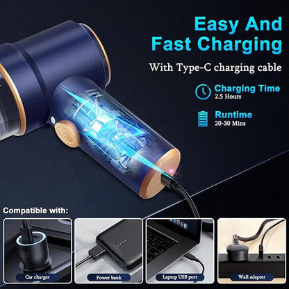 KMM Handheld Car Vacuum Cleaner, 9000Pa Vacuum Cleaner and Air Duster, 120W High Power Hand Held Vacuum with LED Light and Multi-Nozzles for Car, Home, Office, Pet