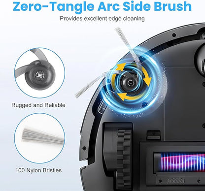 22 Pack Replacement Accessories for Roborock Q7 M5 / Q7 M5+ / Q7 L5 / Q7 L5+ Robot Vacuum Cleaner, 2 Main Brushes 6 Side Brushes 6 HEPA Filters 6 Mop Pads 1 Cleaning Brush 1 Screwdriver