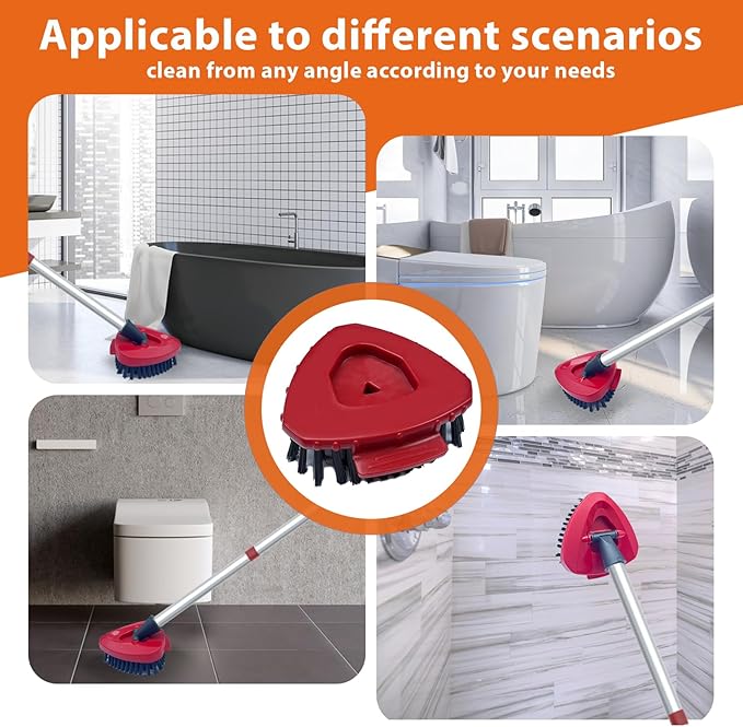 Fatmass Upgraded Spin Mop Replace Scrub Mop Brush Compatible with O Cedar 2 Tank RinseClean, Great for Kitchen, Deck, Bathroom and Shower Floor Scrubber (1 Pack)