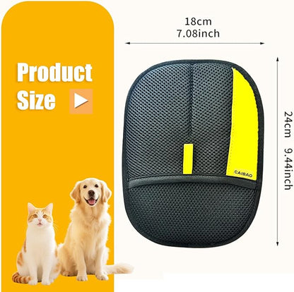 Electrostatic Pet Hair Removal Gloves: Quick Wiping - Reusable & Washable for Sofa Clothing Pet Beds Effortless Cats & Dogs Hair Remover for Busy Pet Owners (4pcs-Black)