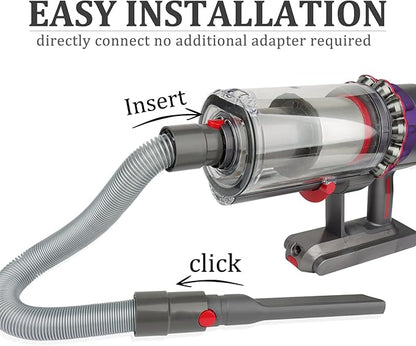 Fullclean Flexible Extension Hose Attachment Compatible with Dyson V15 V15s Gen5 V12 V11 V10 V9 V8 V7 Vacuum Cleaner Accessories Tool Replacement Parts