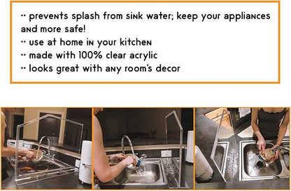 Source One USA Made Deluxe Acrylic Splash Guard 24 x 18 Inch Commercial Duty