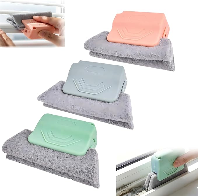 Magic Window Track Cleaner, 2026 New Handheld Window Groove Cleaning Brush Tool Set, Cleaner Brushes for Window lides Gaps Tile Lines Shutter Slats Car Vents & Narrow Gaps (3, Mix)