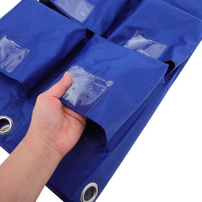 Cleaning Janitorial Cart Bag: Housekeeping Pushcart Garbage Storage Bag Replacement Cleaning Supplies Organizer for Trash Collection Blue