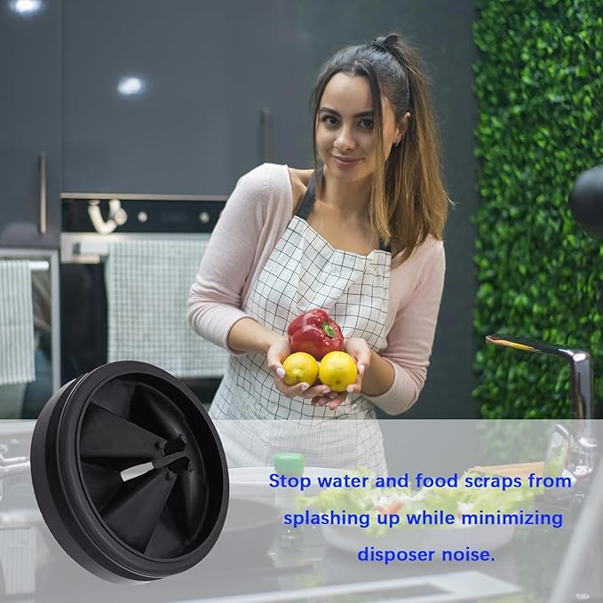 3-3/8 Inch Garbage Disposal Splash Guard, Upgraded Quiet Collar Sink Baffle Drain Plug, Replacement for InSinkErator Evolution Series Disposals，2 PCS