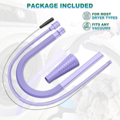 Sealegend 2 Pack Dryer Vent Cleaner Kit Vacuum Hose Attachment, Dryer Lint Cleaner Kit Lint Remover Tools Hoses with Adapter (Purple)