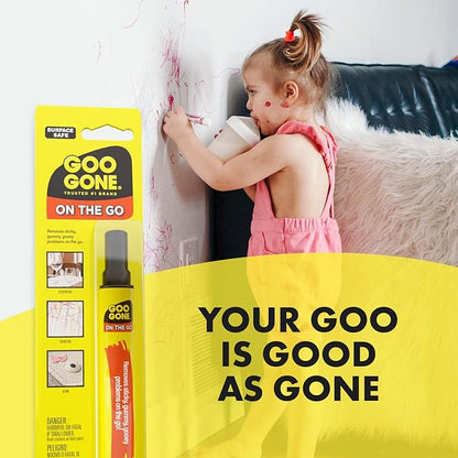 Goo Gone on the Go Pen - Adhesive Remover - Quickly Removing Stubborn Stickers Crayon Tape and More