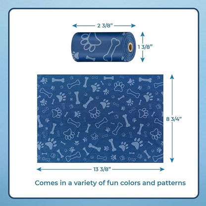 Best Pet Supplies Dog Poop Bags for Waste Refuse Cleanup, Doggy Roll Replacements for Outdoor Puppy Walking and Travel, Leak Proof and Tear Resistant, Thick Plastic - Loyal Blue, 150 Bags