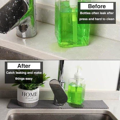 28'' Kitchen Faucet Absorbent Mat, Sink Splash Guard, Microfiber Faucet Handle Drip Catcher, Kitchenguard Tray, Water Drying Pads, Counter Protector for Kitchen, Bathroom, and RV