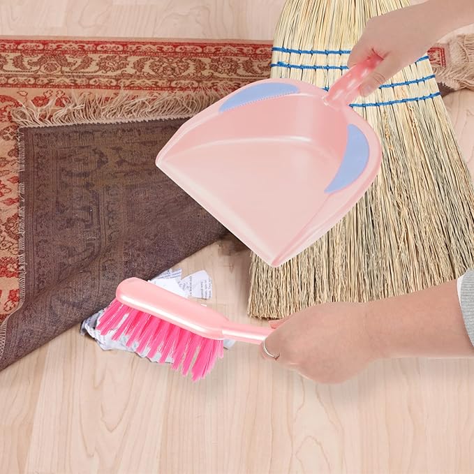 Zerodeko 1set Dustpan and Whisk Broom Set Compact Cleaning Brush and Dustpan for Household Use for Desktop and Pet Hair Cleanup Convenient Storage