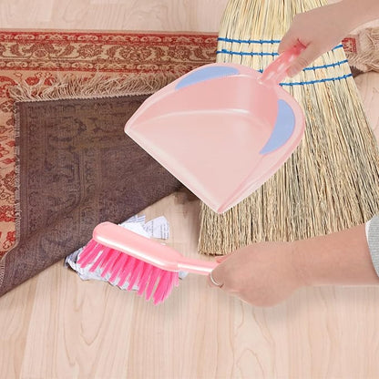 Zerodeko 1set Dustpan and Whisk Broom Set Compact Cleaning Brush and Dustpan for Household Use for Desktop and Pet Hair Cleanup Convenient Storage