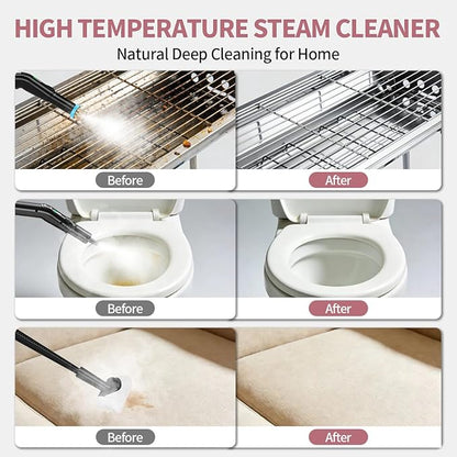 Steam Cleaner for Home & Car, 3-Level Adjustable Steamer for Cleaning with Temp Display,15s Fast Heat,1.8L Large Tank, 4Bar Powerful Steam for Grout,Grease,Tile,Couch,Toilet, Car Detailing,Windows
