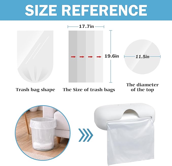 Teivio 4 Gallon Small Trash Bags with A Dispenser 150 Counts Garbage Bags, Organizer Waste Basket Bags, Bathroom Can Bin Liners, Plastic Bags for bottom of can, fit 12-15 Liter, 3,3.5,4.5 Gal, Clear