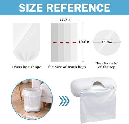 Teivio 4 Gallon Small Trash Bags with A Dispenser 150 Counts Garbage Bags, Organizer Waste Basket Bags, Bathroom Can Bin Liners, Plastic Bags for bottom of can, fit 12-15 Liter, 3,3.5,4.5 Gal, Clear