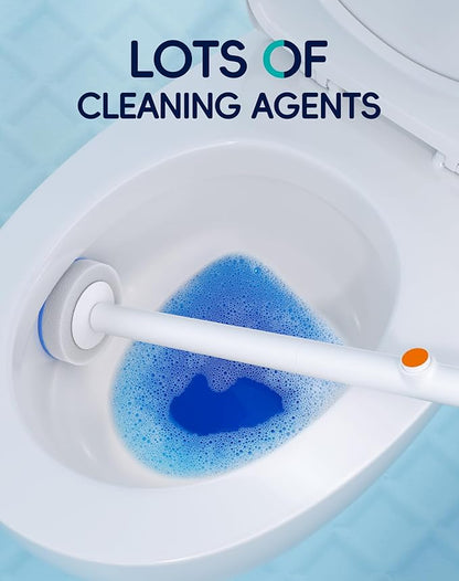 Disposable Toilet Cleaning System - Toilet Wand Kit with 36 High-Performance Refills, Wall Mounted Brush and Holder for Deep Cleaning Bathroom (Brush + 36 Refills)