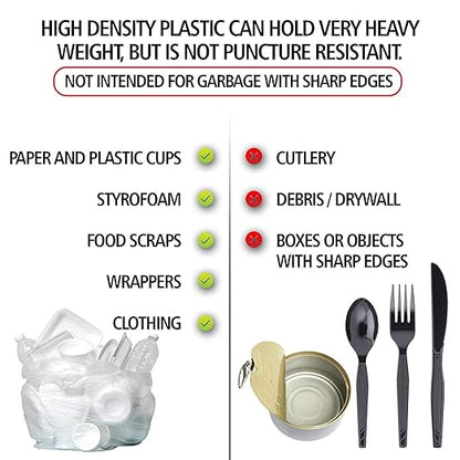 Aluf Plastics SCR-404816C 45 Gallon Clear Trash Bags (250 Count) - 39' x 46' - 16 Micron Equivalent High Density Value Garbage Bags Can Liners for Bathroom, Office, Industrial, Commercial, Recycling