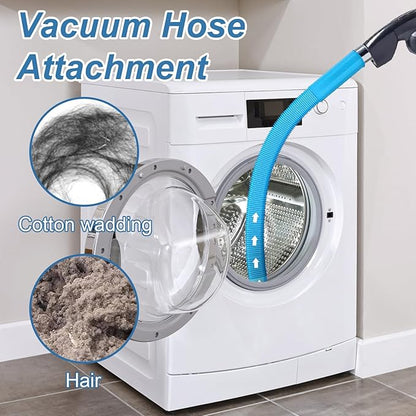 Upgraded Dryer Lint Vent Cleaner Kit: Flexible Vacuum Hose Attachment for Lint Removal |Universal Vacuums Deep Cleaning Brush for Clogged Ducts