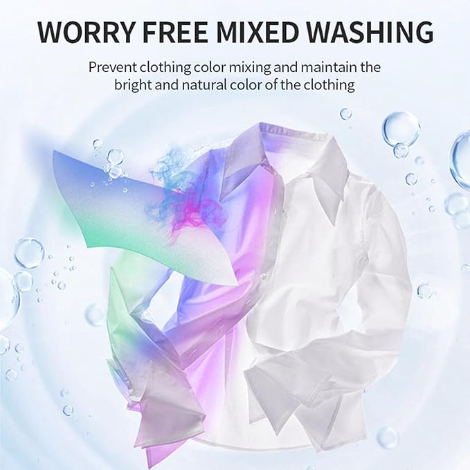 100pcs Color Catchers For Laundry - VColor Catcher Sheet, Dye Absorbing Laundry Sheets | High-Strength Dye Guard For Washing Machine & Dryer, Household Daily Travel Commercial Dryer Fabric Clothes