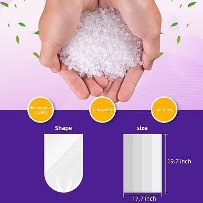 Small Trash Bags 4 Gallon Garbage Bags Bathroom Kitchen Office Waste Basket Liners, 10L, 210 Count, Clear White
