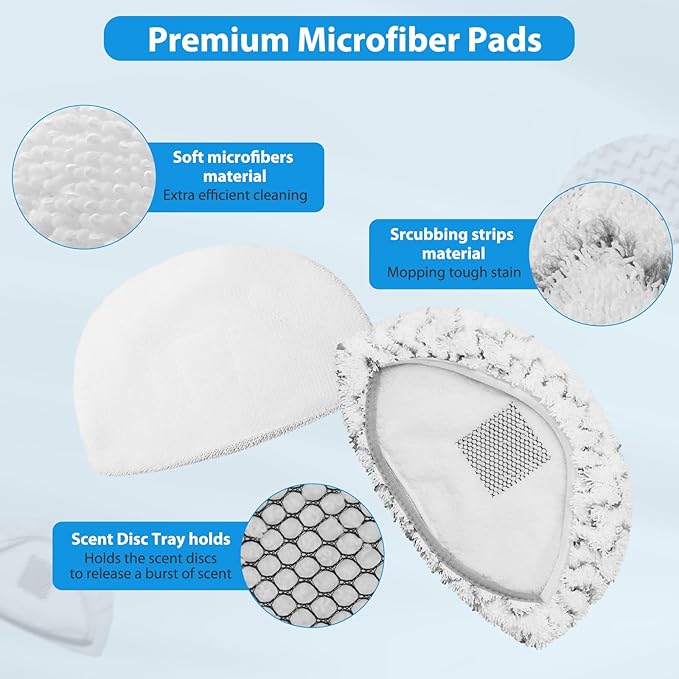 10 Pack Steam Mop Replacement Pads for Bissell Powerfresh Steam Mop 1940 1806 1544 2075 2685A 2181 2814 Series, Model 19402 19404 19408 19409 1940A 1940F 1940Q 1940T 1940W B0006 B0017 2075A