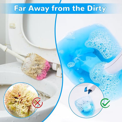Effacera 72 Refills Flushable Toilet Refills, Disposable Toilet Bowl Paper Bulk, Fresh Toilet Brush Refill Pads for Toilet and Bathroom, Toilet Brush Accessories(No Handle)