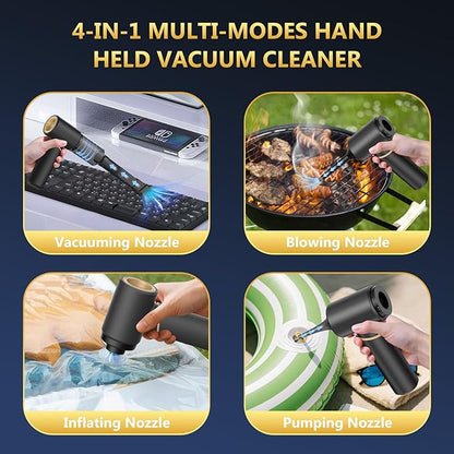 BSRCO Brushless Handheld Vacuum, 15000Pa Strong Suction Cordless Car Vacuum with 2 Modes, 0.67lbs Ultra-Lightweight Mini Portable Vacuum Cleaner & Air Duster for Home, Keyboard, Pet Hair, Travel