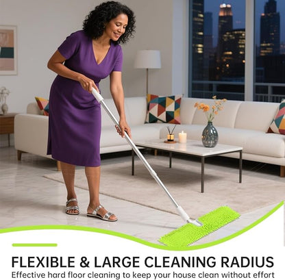 18" 2-Sided Mop Pads for Libman 18" 2-Sided Microfiber Dust Mop | Hardwood Floor Mop - Dual-Action Flip Mop - Double Sided Replacement Pad for Dry/Wet Use - Hard Surface Floor Duster Mop Head - 2Pack