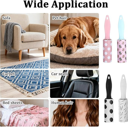 36 Pcs Lint Roller for Pet Hair Extra Sticky and Clothes,Mini Travel Lint Rollers Disposable Sheets Remove Dog/Cat Hair for Home Car Travel Use