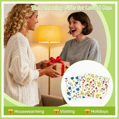 Swedish Dishcloths for Kitchen, 5 Pack Floral Flowers Reusable Paper Towels with 3 Hooks, Washable Dish Cloth Set, Absorbent Cleaning Cloth for Washing Dishes Housewarming Gifts for Friend