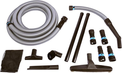 Quick Click Multi-Brand Power Tool Dust Collection Adapter Set and Full Cleanup Vacuum Accessories with 20 Ft. Hose for Home and Shop Wet/Dry Vacuums