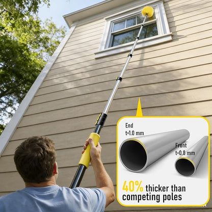 34 Foot High Ceiling Duster Kits with 7-28ft Heavy Duty Extension Pole, High Reach Duster for Cleaning,Microfiber Feather Duster,Cobweb Duster,Ceiling Fan Duster,Window Squeegee & Cleaner