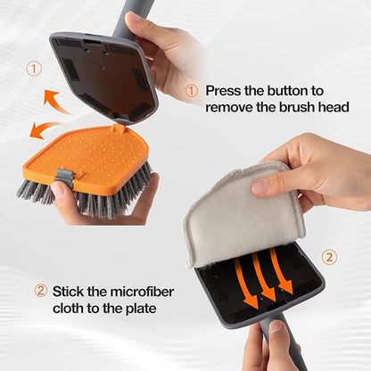 CLEANHOME Microfiber Replacement Pads 3 Pieces Suitable for Tub Tile Scrubber Brushes（ASIN:B09GF2LSZ8)