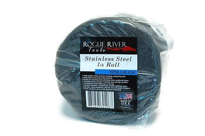434 Stainless Steel Wool (1lb Roll/Reel) - by Rogue River Tools. FINE Grade! - Made in USA, Oil Free, Won’t Rust. Choose from All Grades!