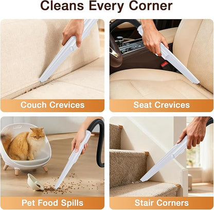 Portable Carpet & Upholstery Cleaner, 18Kpa Carpet Cleaner Machine for Deep Stain Removal, Spot Cleaner for Pet Accidents, Area Rugs, Stairs, Car Seats & Couches, Includes Tools & Self-Cleaning