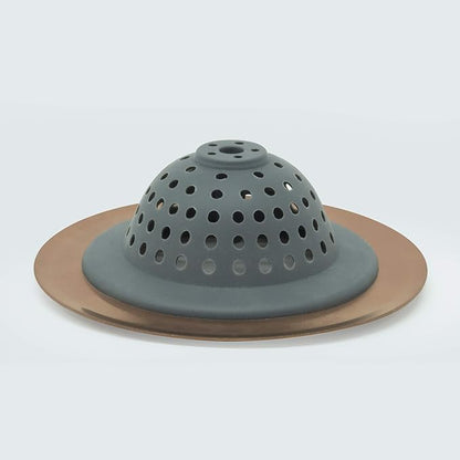 ExcelSteel Silicone Sink Basket Strainer, 4.5", copper,Gray