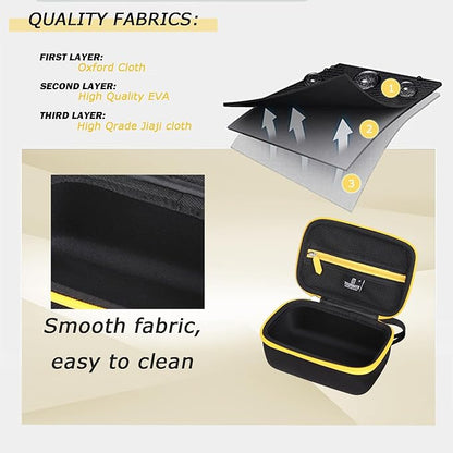 Tourmate Hard Storage Case Compatible Fanttik B8 Ace Electric Air Duster,Travel Box for B11 Pro Max Electric Air Duster Compressed Air Duster（Case Only） (Black & Yellow)