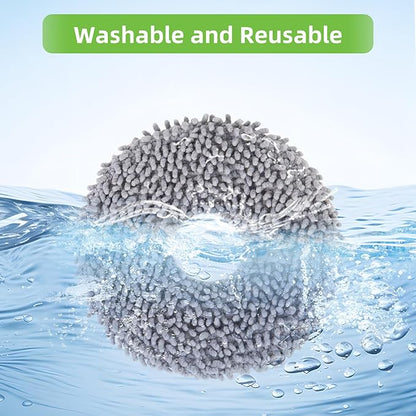 VIEWALL 8 Pack Mop Pad for iRobot Roomba Plus 405 G181/G185 Combo, Plus 505/507 Combo, Plus 4020 Combo Robot Vacuum Cleaner, Microfiber Washable Mop Cloths Replacement Parts Accessories
