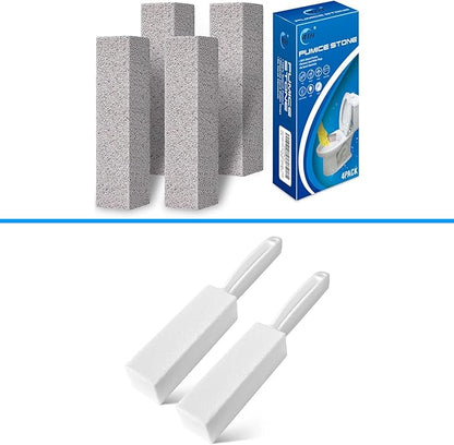 4TH Pumice Stone for Toilet Bowl Cleaning,Powerfully Remove Stubborn Stains： Limescale,Hard Water Ring,Calcium Buildup,Iron,Rust