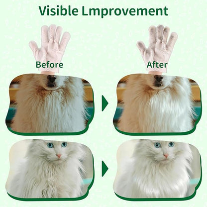GLADFRESIT Pet Grooming Glove Wipes for Dogs & Cats, Hypoallergenic Deodorizing Cleansing Wipes with Coconut Oil & Botanical Extracts, 90 g Extra-Thick Gentle Wipes for Daily & Outdoor Care (20 Pcs)