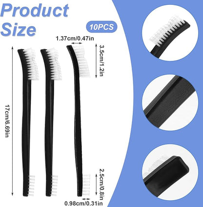 cobee 20Pcs Double-Ended Cleaning Brushes, Plastic Small Cleaning Brush Stiff Bristles Crevice Brushes All Purpose Detailing Brush for Bathroom Kitchen Home Small Space