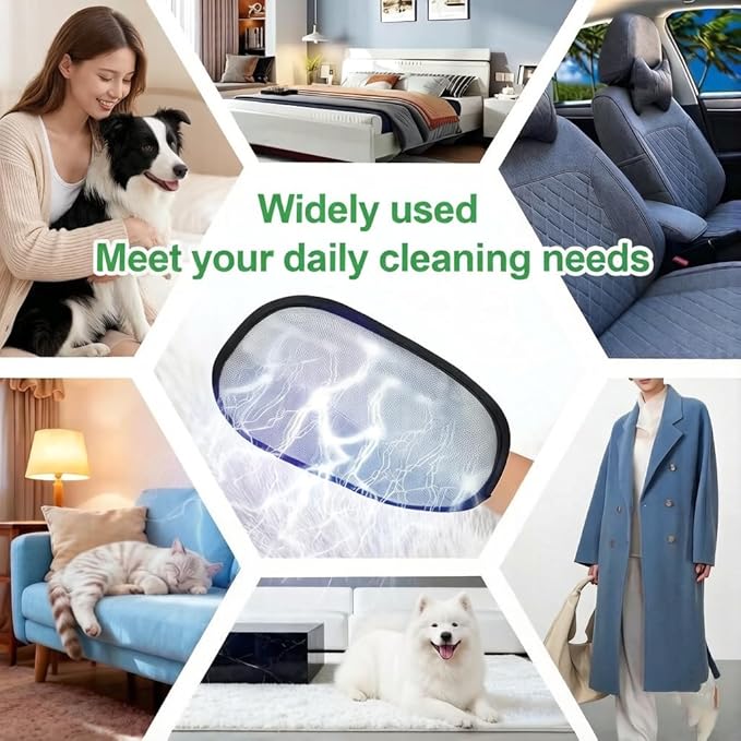 2pcs 2026 Upgraded Five-Finger Electrostatic Pet Hair Removal Gloves for Cats & Dogs, Reusable Pet Hair Remover for Laundry, Couch, Carpet, Car Seat, Furniture - Grooming & Cleaning Glove Set