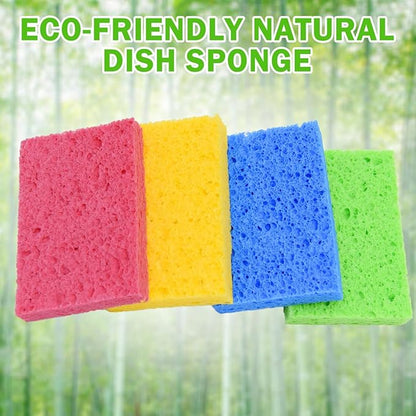 YoleShy Sponge Kitchen Natural Cellulose Sponges 10 Pack Compressed Sponges for Cleaning Reusable Dish Sponge Kitchen Non-Scratch DIY