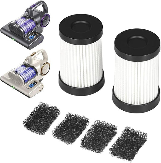 2-Pack HEPA Replacement Filters for FEPPO Mattress Vacuum Cleaner - High-Efficiency Filtration System, Ultrafine Particle Capture & Airflow Optimization (Model LW-P1012)