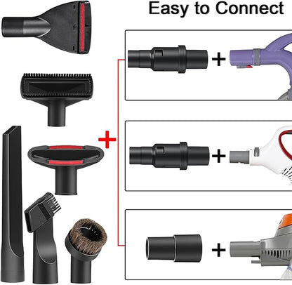 12 Pcs Vacuum Attachments Accessories for Shark Navigator Lift Away Attachments, Fit NV350 NV352 NV355 NV356E, Rotator NV500 NV501, Rocket HV301 Series Upright Vacuum, 1 1/4" (32mm) Vacuum Attachments