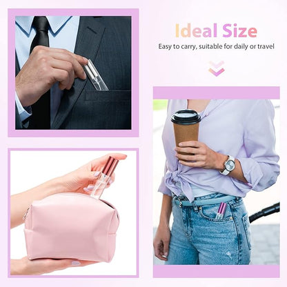 Yinder 25 Pcs 10ml Travel Spray Bottle Refillable Perfume Atomizer Bulk Glass Mini Cologne Perfume Bottles Empty Fine Mist Portable Small Sample Containers(Black, Red, Purple, Gold, Silver)