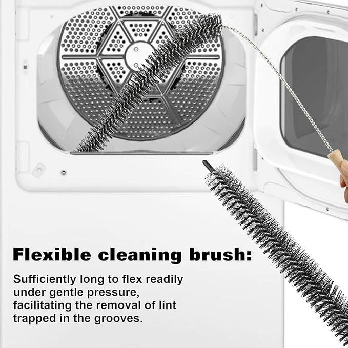 WE03X23881 Dryer Lint Screen Filter Replacement for GE Hotpoint, Fit for GTD42EASJ2WW GTD65EBSJ3WS GTD33EASK0WW GTD42GASJ2WW GTD45EASJ2WS PS11763056, Upgraded Stainless Steel with Cleaner Brush