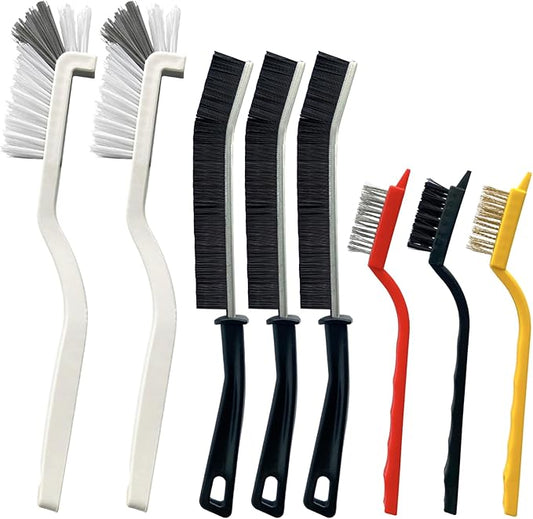 Crevice Cleaning Brush Set, Hard Bristle Small Scrub Brushes, Deep Cleaning Supplies for Kitchen, Bathroom, Grout, Bottle, Corners & Tight Spaces, 8Pcs